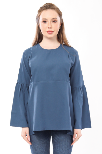 Sophea Blouse in Teal Blue
